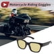 thumbnail image 2 of 1 juego de gafas de motocicleta anti-reflejo Tri-Acetato de celulosa PC UV400 gafas de sol para deportes al aire libre para motocross, bicicleta de tierra, ATV, lente amarilla, marco negro, 2 of 6