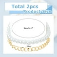 thumbnail image 2 of Cadenas con adornos para zapatos, 36 cm (14,17 pulgadas), pulsera de metal, decoración para botas con perlas, ideal para personalizar zapatos casuales., 2 of 9