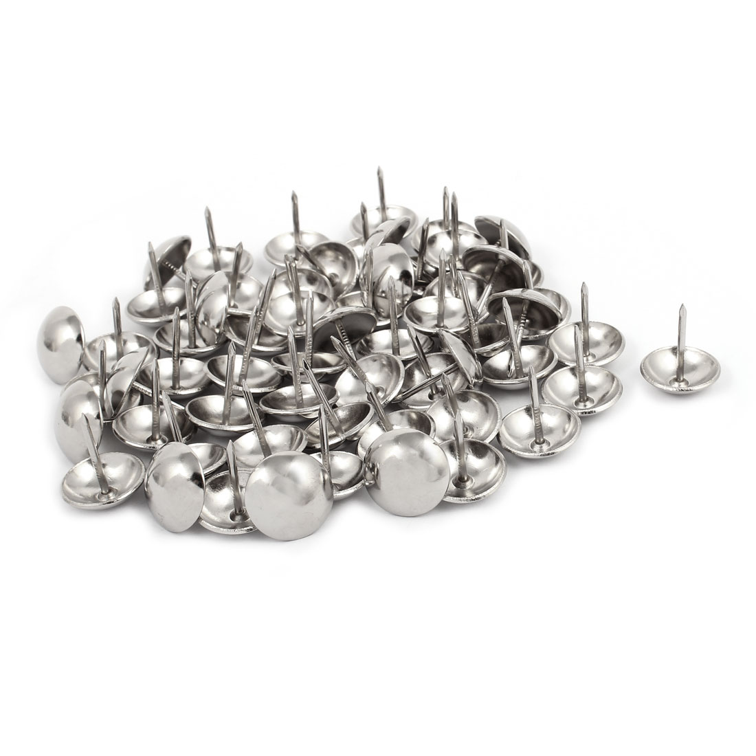 Unique Bargains 19mm Dia Stainless Steel Thumbtack Upholstery Decorative Tack Nail Pushpin 60Pcs