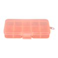 thumbnail image 4 of Thinsony 10 Grid Plastic Jewelry Removable Storage Box Beads Container Earring Orange 12.8x6.5x2.2cm 1Set, 4 of 6