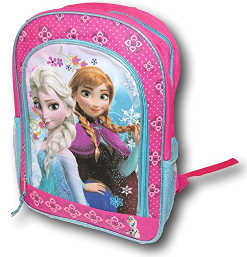 Disney Frozen II Anna Elsa Olaf Girls' Pink Aqua Child Backpack