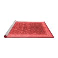 thumbnail image 2 of Ahgly Company Machine Washable Indoor Round Oriental Red Traditional Area Rugs, 7' Round, 2 of 4