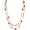 Red, variant on Long Statement 2-Strand Bead Boho Necklace with Chain for Women,37.8inch, Red
