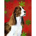 thumbnail image 1 of Springer Spaniel Red Green Snowflakes Holiday Christmas Flag Canvas House Size, 1 of 1
