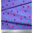thumbnail image 2 of Soimoi Modal Satin Fabric Square,Dot & Triangle Geometric Decor Fabric Printed Yard 42 Inch Wide, 2 of 3