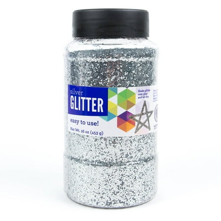 Shiny Glitter - Horizon Group USA Silver Glitter Paint, 16 Oz., 1 Each