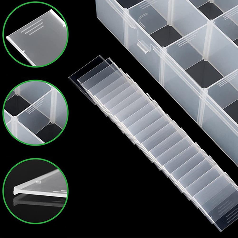24 Grids Extra Large Plastic Craft Organizer Storage Box With Removable Grids Fangkenuo