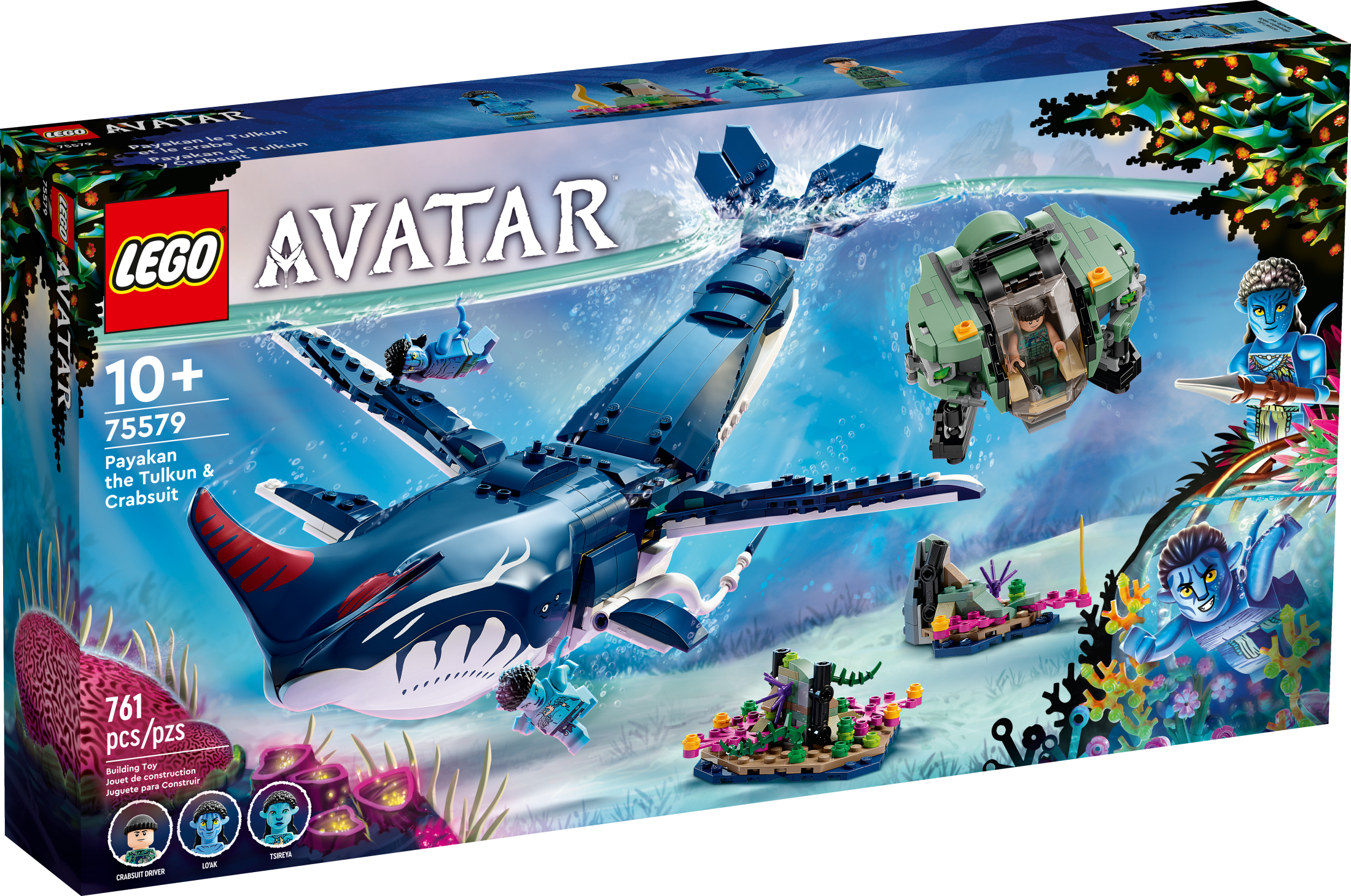 LEGO Avatar: The Way of Water Payakan the Tulkun & Crabsuit 75579, Building Toy Set, Movie Underwater Ocean with Whale-Like Sea Animal Creature Figure