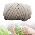 thumbnail image 1 of Hilo grueso de poliéster, hilo grueso voluminoso, hilo de tejer de brazo, hilo tubular jumbo, hilo de tubo para macramé, bricolaje, manta, perfecl  hilo grueso, 1 of 8