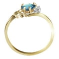 thumbnail image 2 of Galaxy Gold 14K Yellow Gold Natural Diamonds and Blue Topaz Ring - December Birthstone - Communication & Serenity - Sizes 5.5 to 11 - Fine Jewelry for Women, 2 of 3