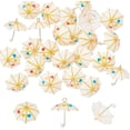 thumbnail image 2 of 1box 24pcs Resin Pendants with Golden Iron Findings 3D Umbrella with Heart White 19x22x22mm Hole: 2mm, 2 of 9