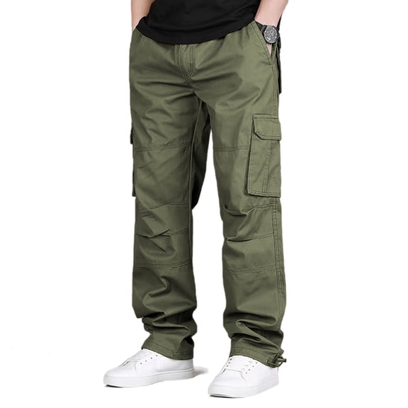 Men's and Big Men's Regular Fit Stretch Twill Multi Pocket Outdoor Work Cargo Bottoms