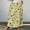 Yellow, variant on Sundresses for Women Viikei Neon Colored Mini Skirt,Women's Printed Elastic Waistband Pleated Pocket Skirt With Mid Calf Skirt Black S