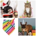 thumbnail image 3 of KAKOWELY Rainbow Stripe Dog Triangular Bandana Pet Triangular Bandana Prop Pet Triangular Scarf,26.38X"X17.72"X17.72", 3 of 5