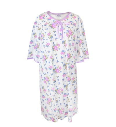 Assisted Dressing Hospital Gown Open Back Night Gown For Ladies