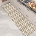 thumbnail image 5 of SAND KEEPER Light Green Plaid Kitchen Mat Set of 2, Non Slip Absorbent Washable Kitchen Rugs 17"x28" and 17"x48", Low Profile Runner Rug for Kitchen Sink Laundry Room, Farmhouse Decor, 5 of 6