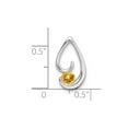 thumbnail image 2 of 14K White Gold Solitaire Citrine Pendant Necklace 1/4 Carat (Ctw) with Chain for Women, 2 of 4