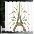thumbnail image 4 of Ambesonne Psychedelic Shower Curtain, Eiffel Fireworks, 69"Wx75"L, Multicolor, 4 of 5