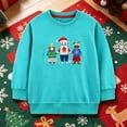 thumbnail image 2 of felwors Girls Pullover Sweatshirts Kids Cute Cartoon Printed Crewneck Tops (Blue,5-6 Years), 2 of 7