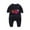 Black H, variant on WRKEKC Newborn Infant Boys and Girls Heart Print Romper Crew Neck Long Sleeve Thickened Warm Snug Fitting Fall Winter OutFitting for 3-18 Months
