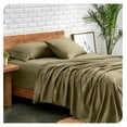 thumbnail image 2 of King Sheet Set - Luxury 1800 Ultra-Soft Microfiber King Bed Sheets - Double Brushed - Deep Pockets - Easy Fit - 4 Piece Set - Bedding Sheets & Pillowcases (King, Olive), 2 of 9