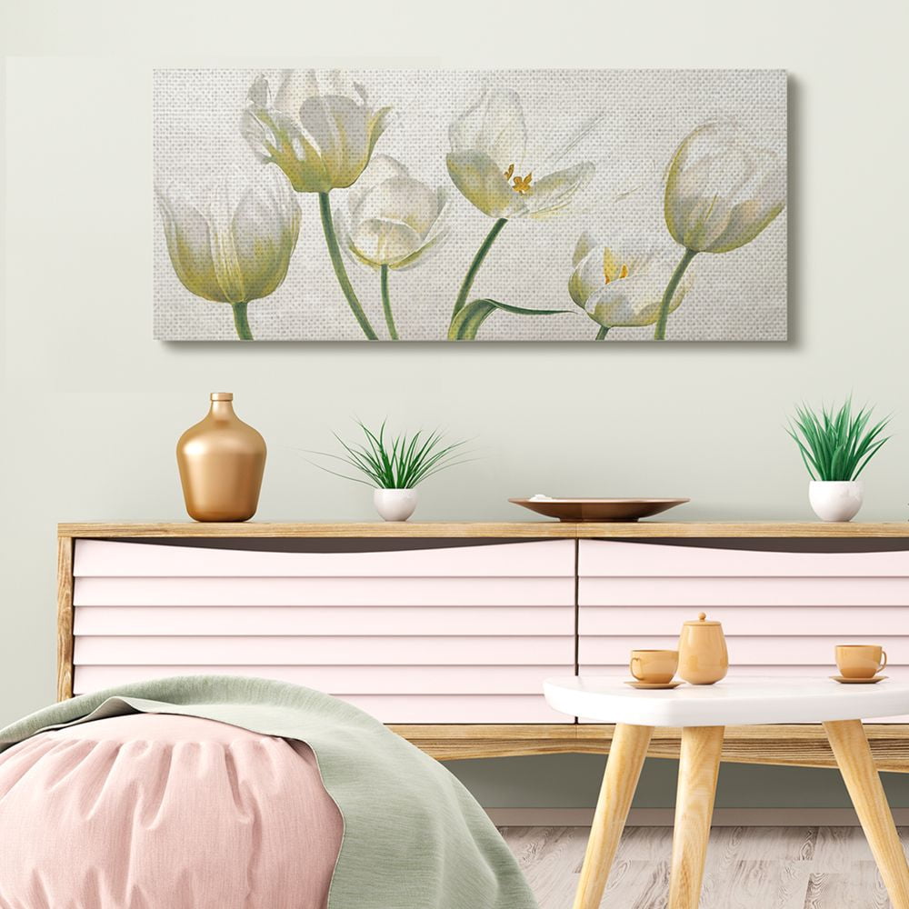 Stupell Industries Soft White Blooming Tulip Petals Floral Details Designed by Eva Barberini