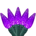 thumbnail image 2 of Northlight LED Faceted C6 Christmas Lights - Purple - 23' Green Wire - 70ct, 2 of 5