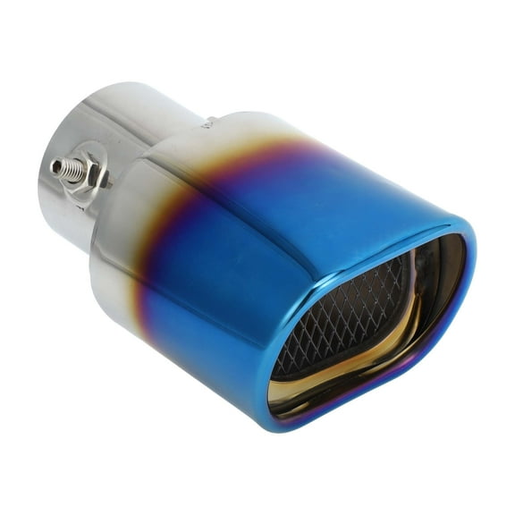 Unique Bargains Exhaust Tip 2.4" Inlet 3.7" Outlet 5.3" Length Universal Stainless Steel Burnt Blue