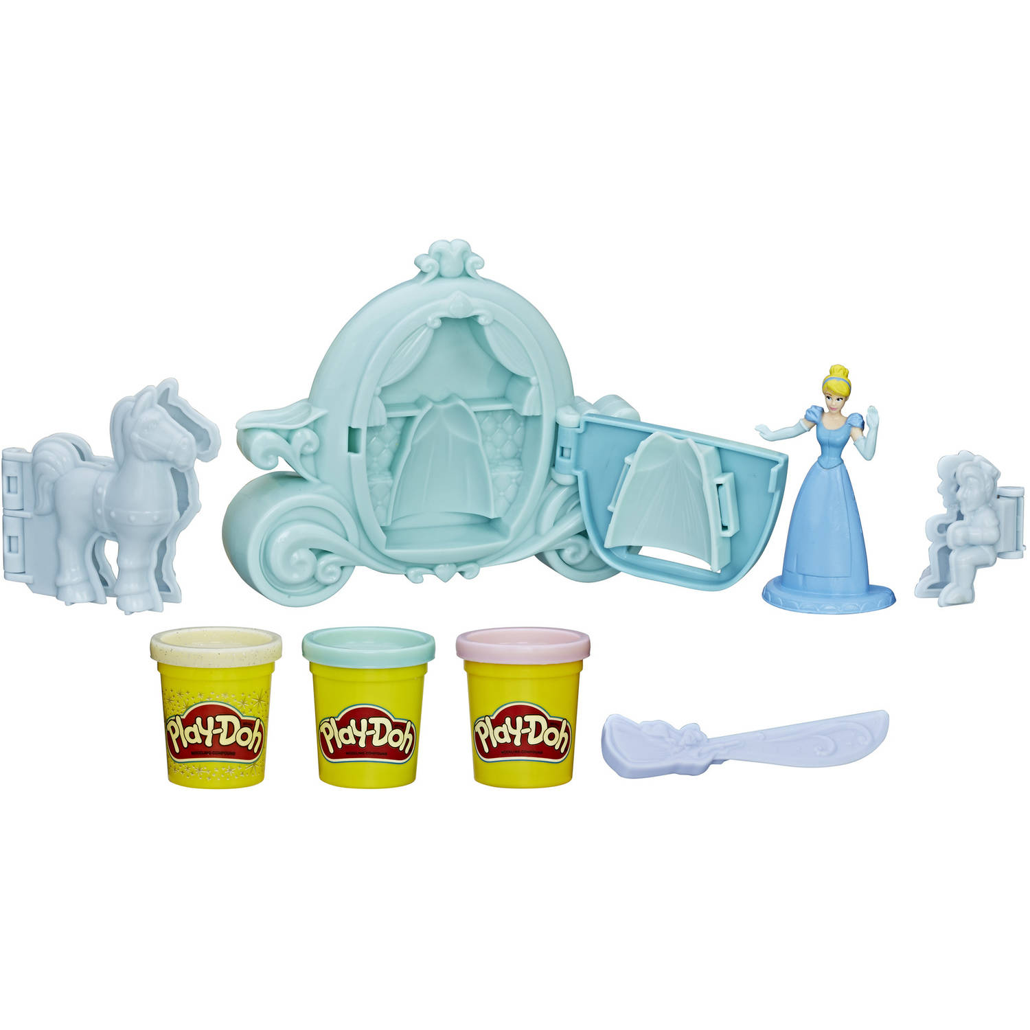 Play-Doh Disney Royal Carriage Set with Cinderella & 3 Cans of Play-Doh - image 2 of 12