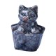 thumbnail image 4 of Estatua de gato de cristal de imitación, mini adorno de gatito, miniatura ligera para mesa Gris, 4 of 9