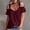Wine, variant on BILIKEYU Women Blouses, Off Shoulder Flutter Short Sleeve Renaissance Peasant Top Cute Summer Tops Trendy 2026 Boho Vacation Beach Outfits Flowy, Black
