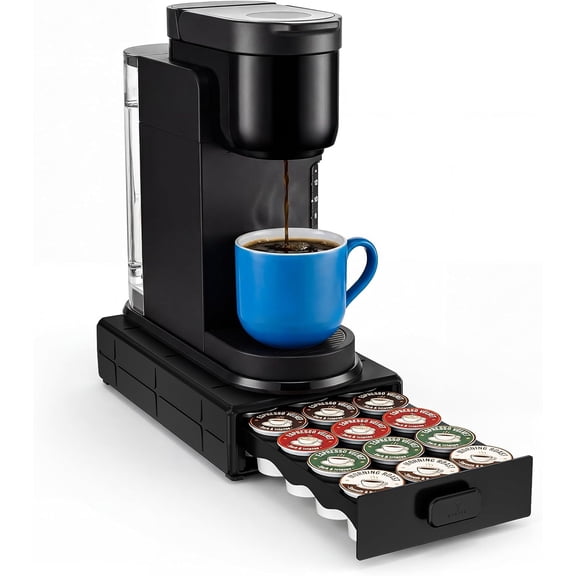 Coffee Pod Organizer Drawer for Keurig K-Cup Pods, Holds 18 Pods - Compact, Easy-Access Design with Smooth Glide, Ideal for Small Spaces and Coffee Machines