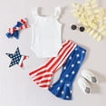 thumbnail image 7 of 4th of July Baby Girl Outfit Toddler Memorial Day Clothes T-Shirt Top American Flag Shorts with Headband Kaprioy Toddler Girl Clothes 3 6 12 18 24 Months, 7 of 7