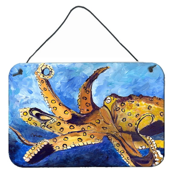 Carolines Treasures 8794DS812 Octopus Wall or Door Hanging Prints 8HX12W multicolor