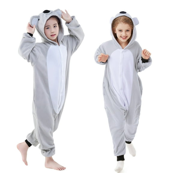 Unisex CANASOUR Koala Onesie Polyester Kids Pajamas Animal Hooded Girls and Boys Cosplay Sleepwear
