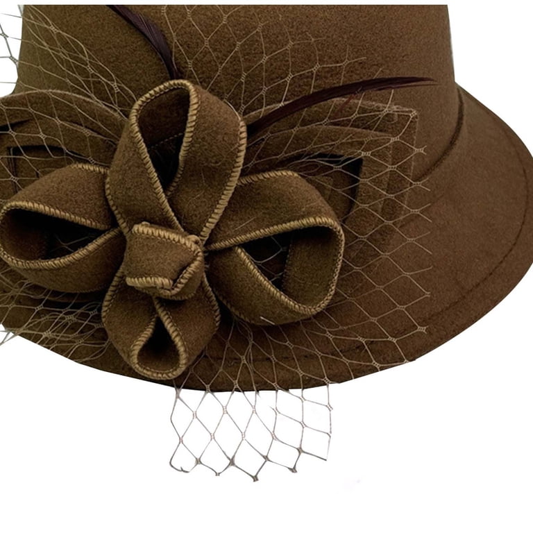 yy様 Kelon Vintage Cloche & Bowler Hat, Floral Decor Formal Fascinator
