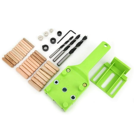 

ZAGHNRENJ Dowel Jig Drill Guide Hole Drill Kit 41 Pcs Doweling Jig Woodworking Thickened Drill Guide Tool Woodworking Tool with 6/8/10mm Hole Drill Bit Kit Professional and Practical Design ABE-599
