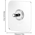thumbnail image 2 of 12-Set 7x7cm Tornillos adhesivos desmontables Clavos para colgar en la pared Ganchos autoadhesivos adhesivos Sin rastro Sin taladrar Tornillos autoadhesivos para baño Cocina TUNC Sencillez, 2 of 5