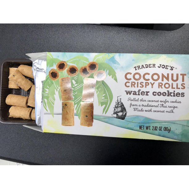 Trader Joe's Coconut Crispy Rolls Wafer Cookies