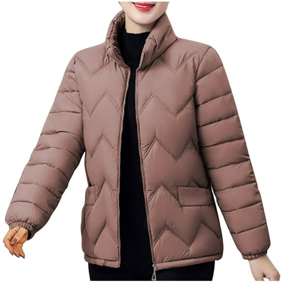 Levmjia Womens Quilted Jacket Long Sleeve Winter Coats Warm Thickened Hooded Casual Loose Pure Cotton Padded Outwear Outdoor Work Travel