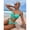 Mint Green, variant on Summer Beach Push Up Enhancing Wire Full Coverage Solid Two-Piece Bikini Set