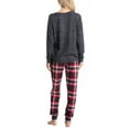 thumbnail image 3 of Muk Luks Soft Knit Matching Family Pajama Set , Black/Red Check, 2X, 3 of 4