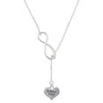 thumbnail image 1 of Delight Jewelry Silvertone Follow Your Heart Silver tone Elegant Infinity Lariat Necklace, 1 of 4