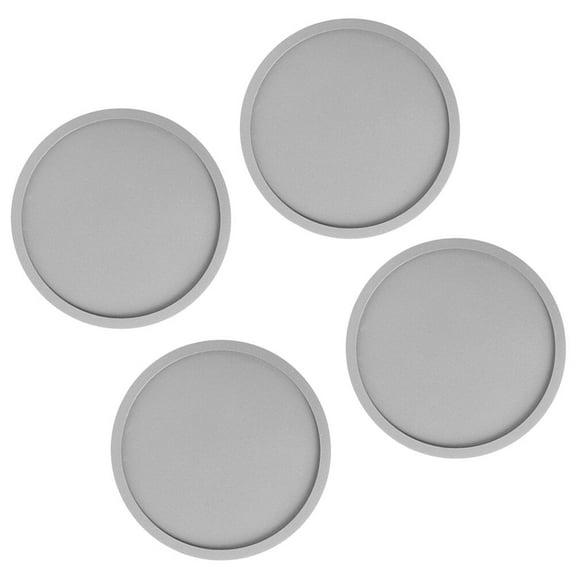 Glass Coasters for Drinks Non-slip Caster Cups 4 Pcs Soft Rubber Restaurant Decor Desktop Decoration