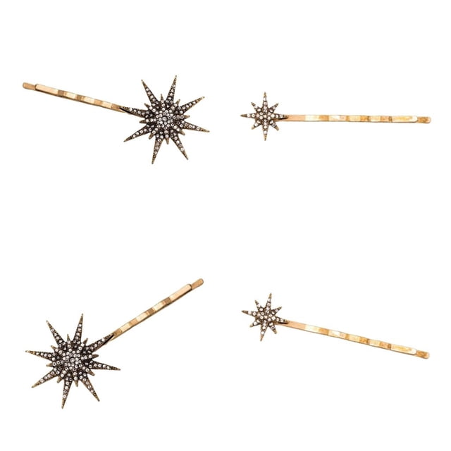 4x Fashion Pin Moon Hairclip Pasador Francés Herramienta De Peinado Del Cabello