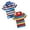 Blue & Orange, variant on 2-Pack Kid Boys Girls T Shirt Rainbow Striped Cotton Short Sleeve Lapel Shirts Tees for Kids Fashion Comfortable Summer Clothes