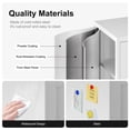 thumbnail image 7 of Metal Bathroom Storage Cabinet 2 Adjustable Shelves Sideboard Cabinet for Small Spaces, 7 of 7