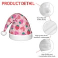 thumbnail image 4 of Haiem Haear Strawberry Pattern Santa Hat Confortable Velvet Christmas Hat for Christmas Party Favors Fit for Adults and Kids, 4 of 6