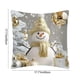 thumbnail image 3 of Herunwer Linen Plush Cartoon Snowman Print Pillowcase, Christmas Decorative Pillow Pillowcase (Without Pillow core), 3 of 6