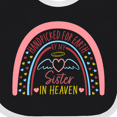 thumbnail image 4 of Inktastic Handpicked for Earth by My Sister in Heaven Rainbow Boys or Girls Baby Bib, 4 of 4